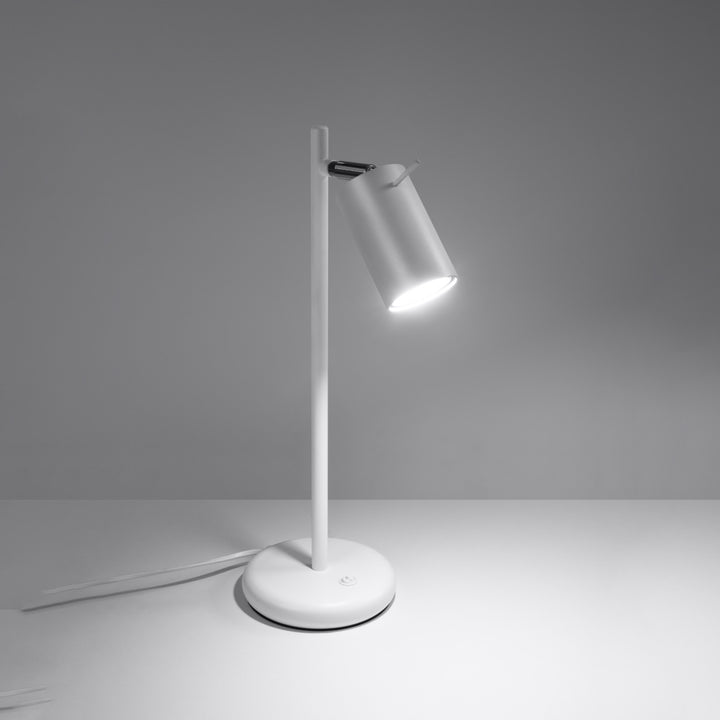 Bordlampe RING hvid med 1 lyskilder – 14.5 × 19.5 × 43 cm – SL.1090