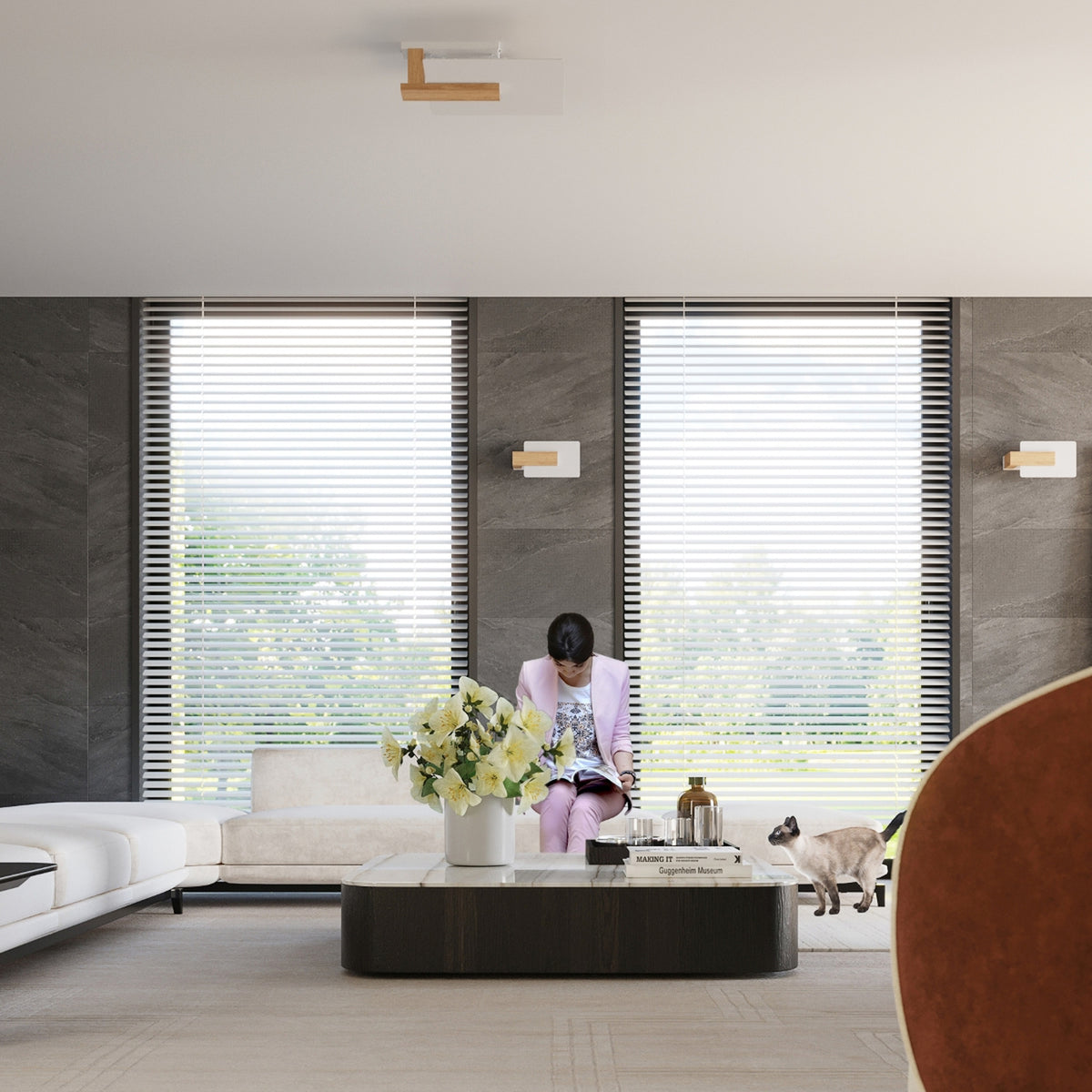 Væglampe LAPPO naturtræ – Træ, glas – E14