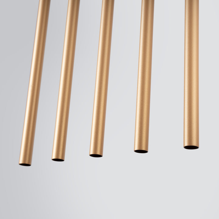 Pendellampe PASTELO 5L guld – G9 5 lyskilder stål 45 × 5 × 110 cm IP20