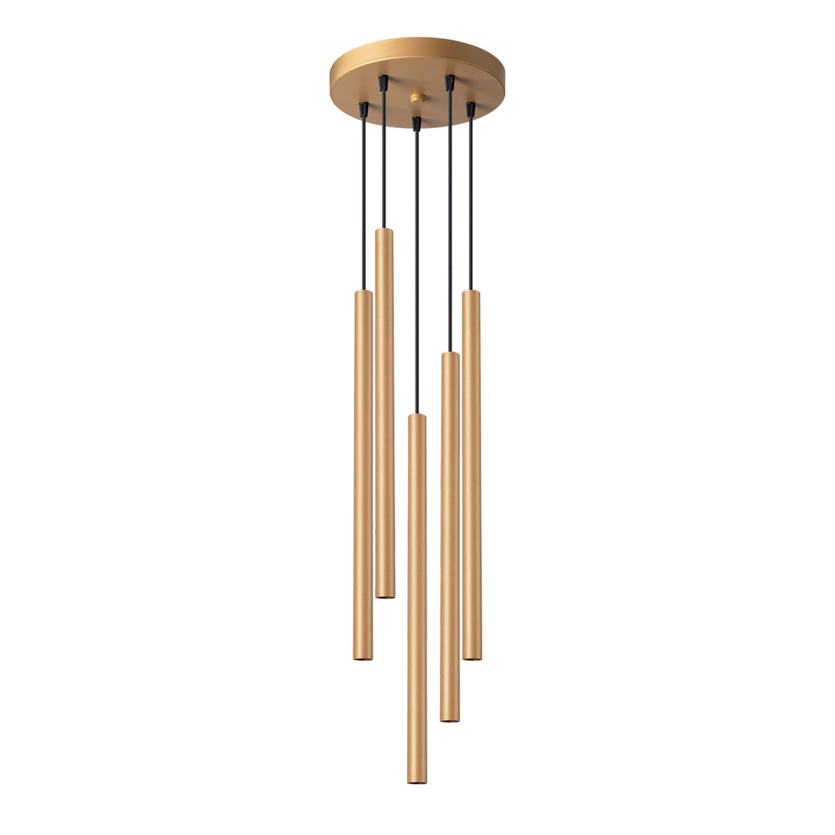 Pendellampe PASTELO 5P guld – G9 5 lyskilder stål 25 × 25 × 110 cm IP20