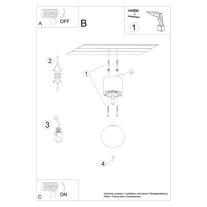 Loftslampe BOOMO 8