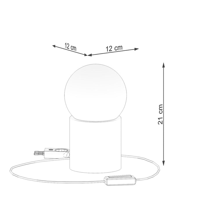 Bordlampe BOOMO med 1 lyskilder – 12 × 12 × 21 cm – SL.1193