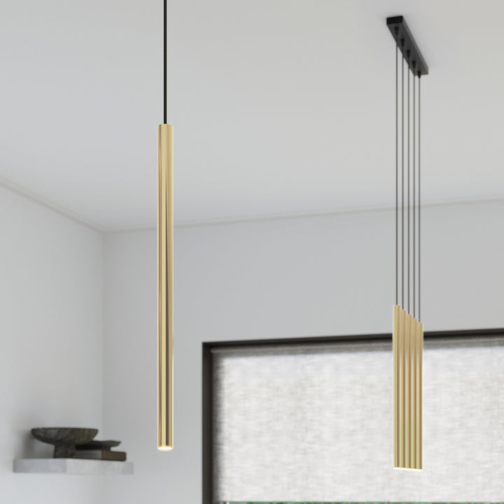 Pendellampe PASTELO 3L poleret guld – G9 3 lyskilder 30 × 5 × 90 cm IP20