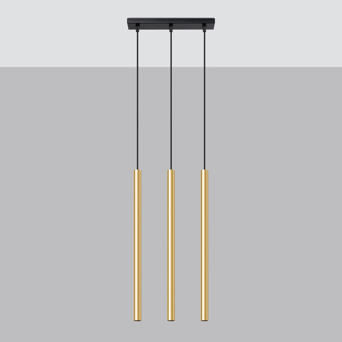Pendellampe PASTELO 3L poleret guld – G9 3 lyskilder 30 × 5 × 90 cm IP20