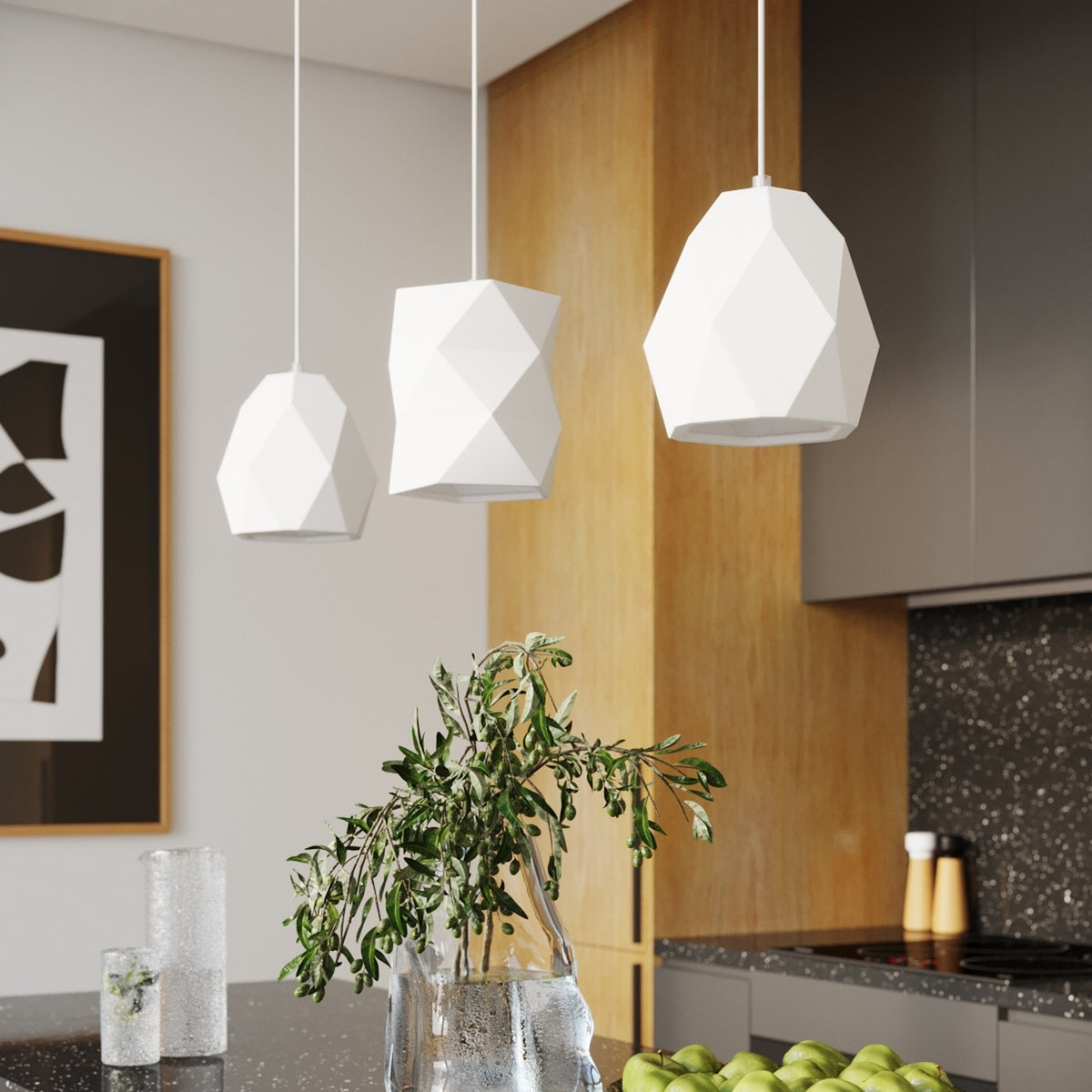 Keramisk pendellampe MINT – E27 1 lyskilde keramik 20 × 20 × 125 cm IP20