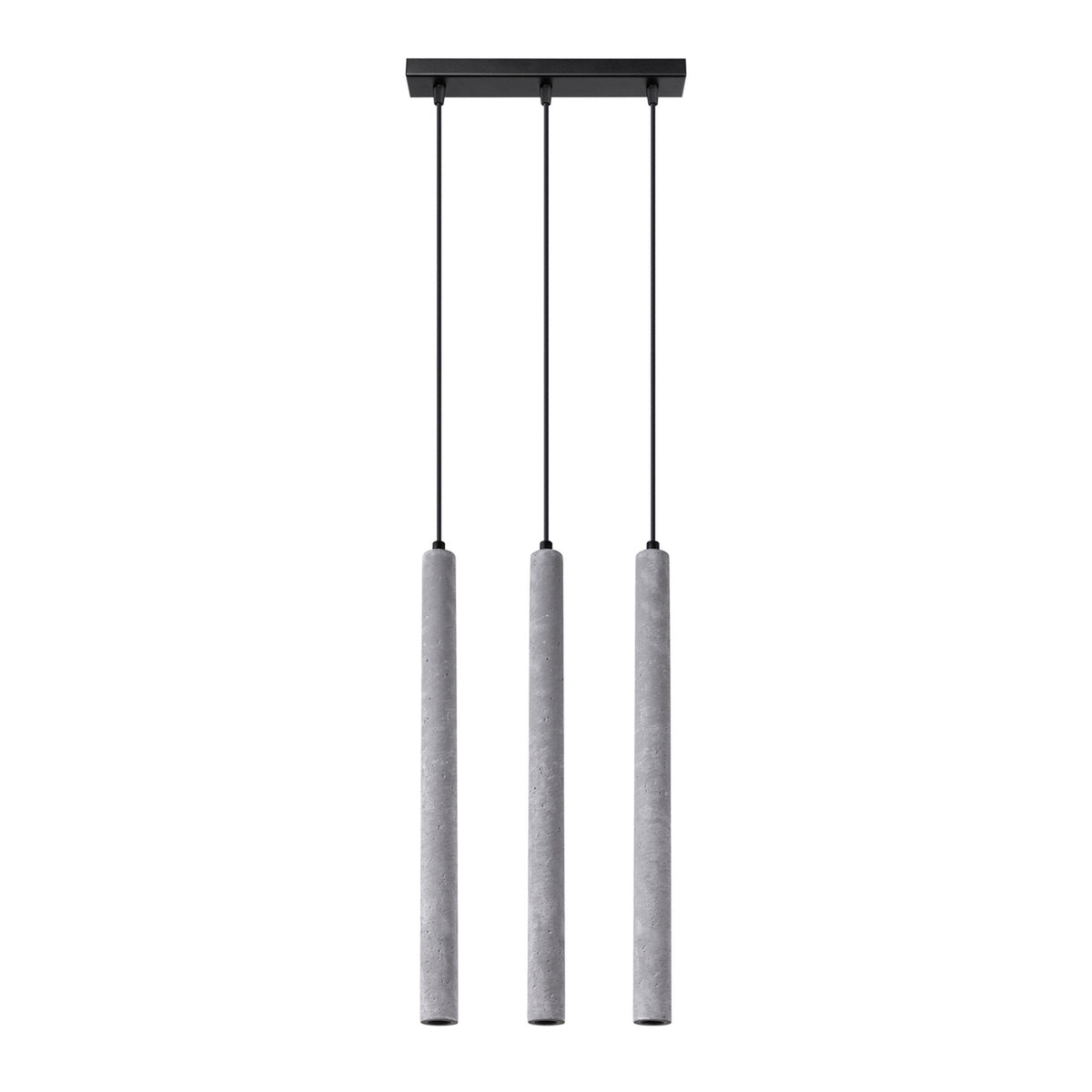 Pendellampe PASTELO 3L i beton med 3 lyskilder – 30 × 3.5 × 110 cm – SL.1272