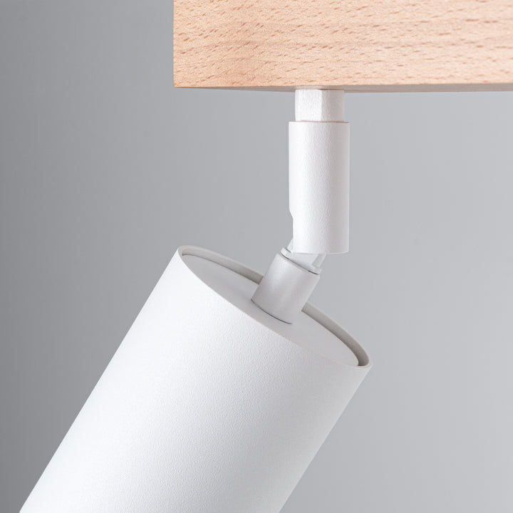 Loftslampe VERDO 2 hvid – Stål, træ – GU10