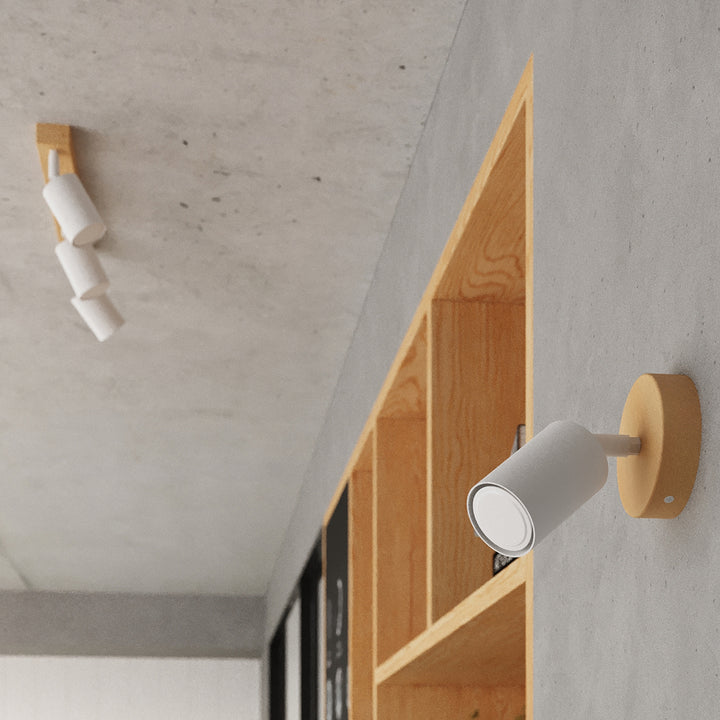Loftslampe VERDO 3L hvid – Stål, træ – GU10