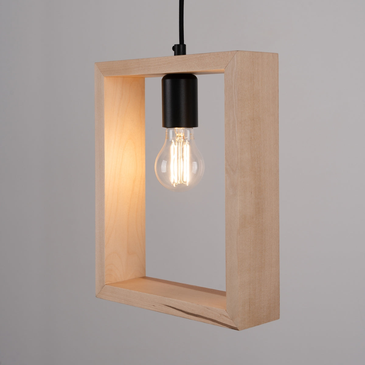 Pendellampe ARIES naturtræ – E27 1 lyskilde stål/træ 24 × 8 × 133 cm IP20