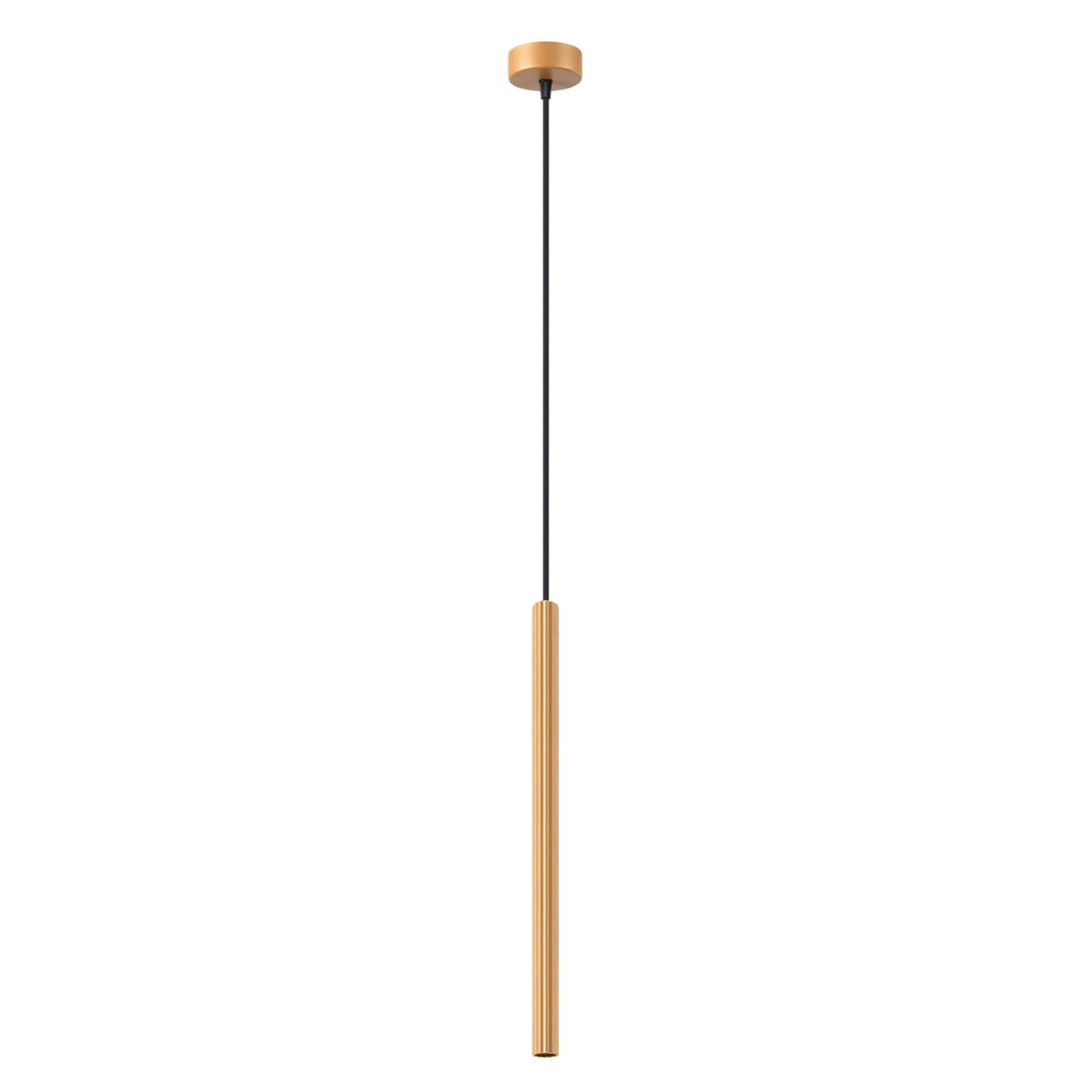 Pendellampe ARCHE 1 guld – G9 1 lyskilde stål 8 × 8 × 120 cm – indendørs