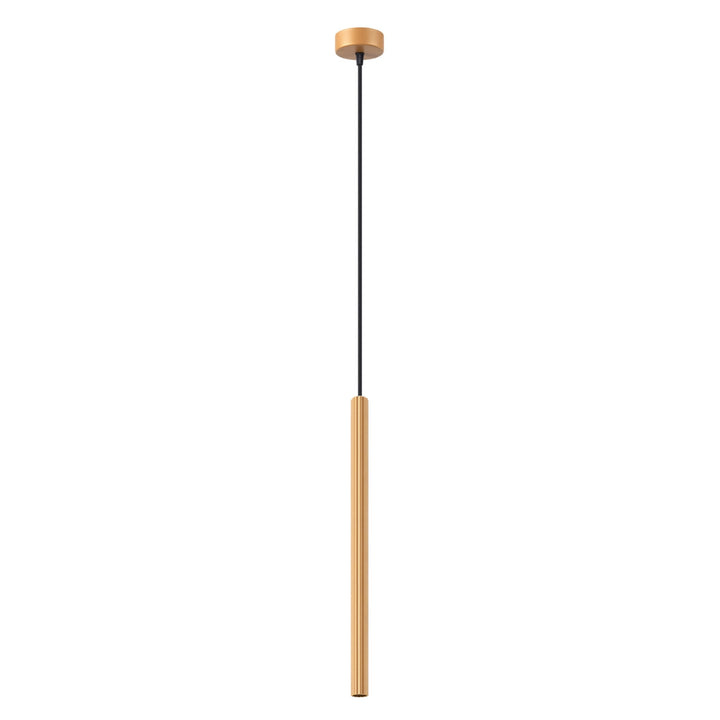 Pendellampe ARCHE 1 guld – G9 1 lyskilde stål 8 × 8 × 120 cm – indendørs