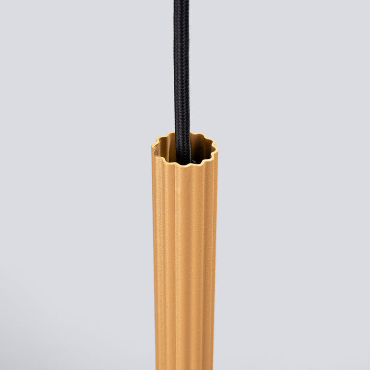 Pendellampe ARCHE 1 guld – G9 1 lyskilde stål 8 × 8 × 120 cm – indendørs