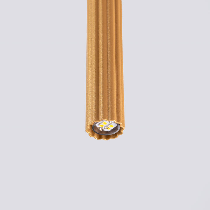 Pendellampe ARCHE 1 guld – G9 1 lyskilde stål 8 × 8 × 120 cm – indendørs