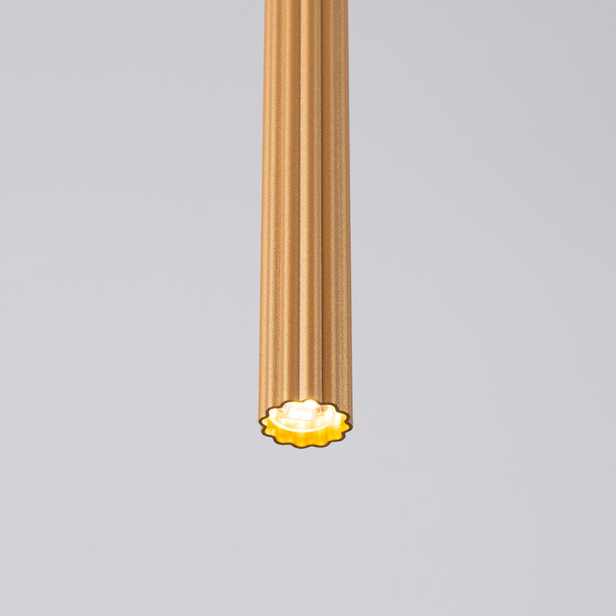 Pendellampe ARCHE 1 guld – G9 1 lyskilde stål 8 × 8 × 120 cm – indendørs