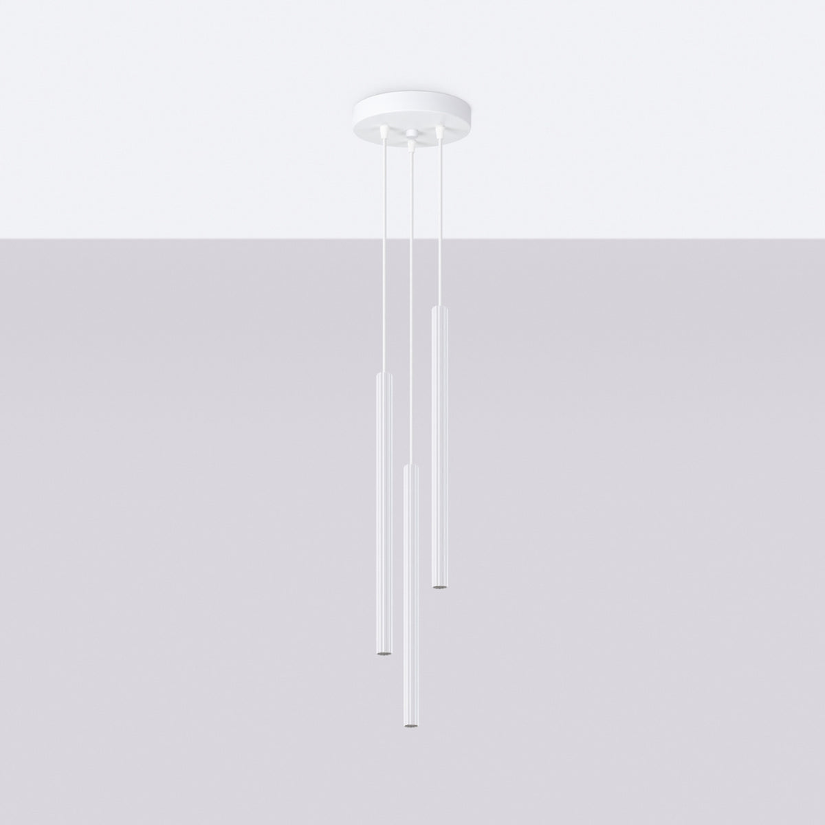 Pendellampe ARCHE 3P hvid – G9 3 lyskilder stål 20 × 20 × 120 cm IP20