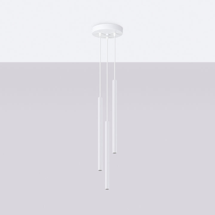 Pendellampe ARCHE 3P hvid – G9 3 lyskilder stål 20 × 20 × 120 cm IP20