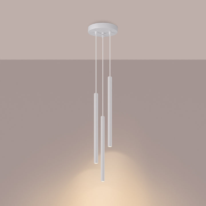 Pendellampe ARCHE 3P hvid – G9 3 lyskilder stål 20 × 20 × 120 cm IP20