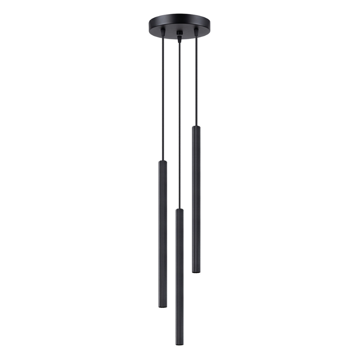 Pendellampe ARCHE 3P sort – G9 3 lyskilder stål 20 × 20 × 120 cm IP20