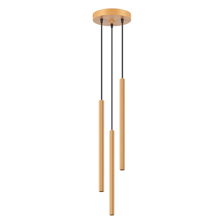 Pendellampe ARCHE 3P guld – G9 3 lyskilder stål 20 × 20 × 120 cm IP20