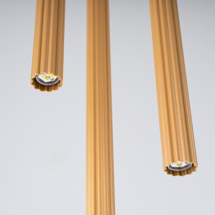 Pendellampe ARCHE 3P guld – G9 3 lyskilder stål 20 × 20 × 120 cm IP20