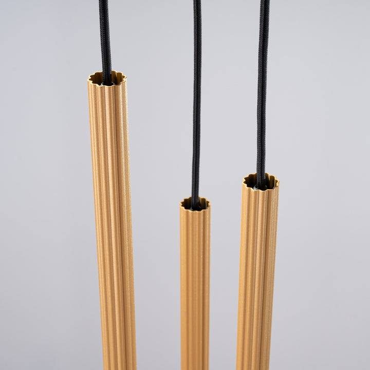 Pendellampe ARCHE 3P guld – G9 3 lyskilder stål 20 × 20 × 120 cm IP20