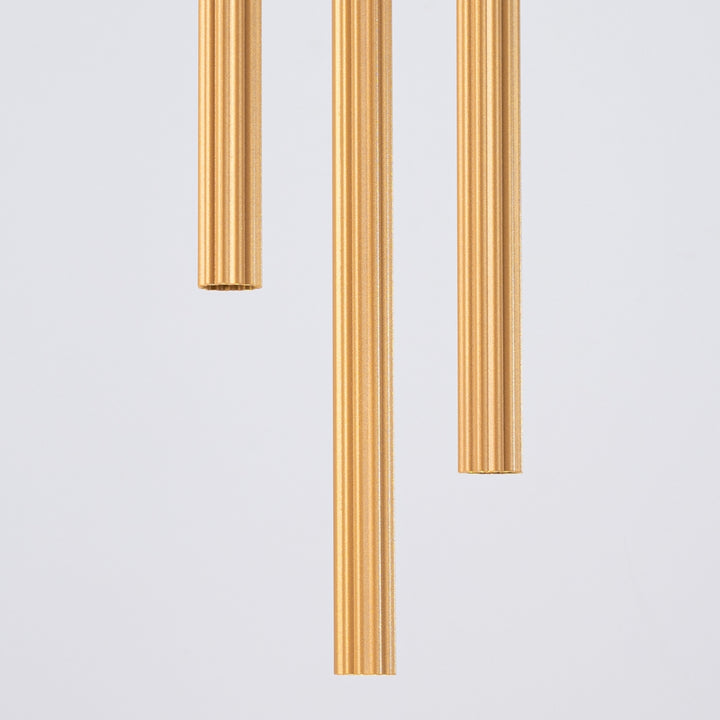 Pendellampe ARCHE 3P guld – G9 3 lyskilder stål 20 × 20 × 120 cm IP20