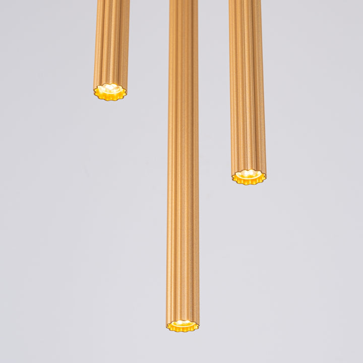 Pendellampe ARCHE 3P guld – G9 3 lyskilder stål 20 × 20 × 120 cm IP20
