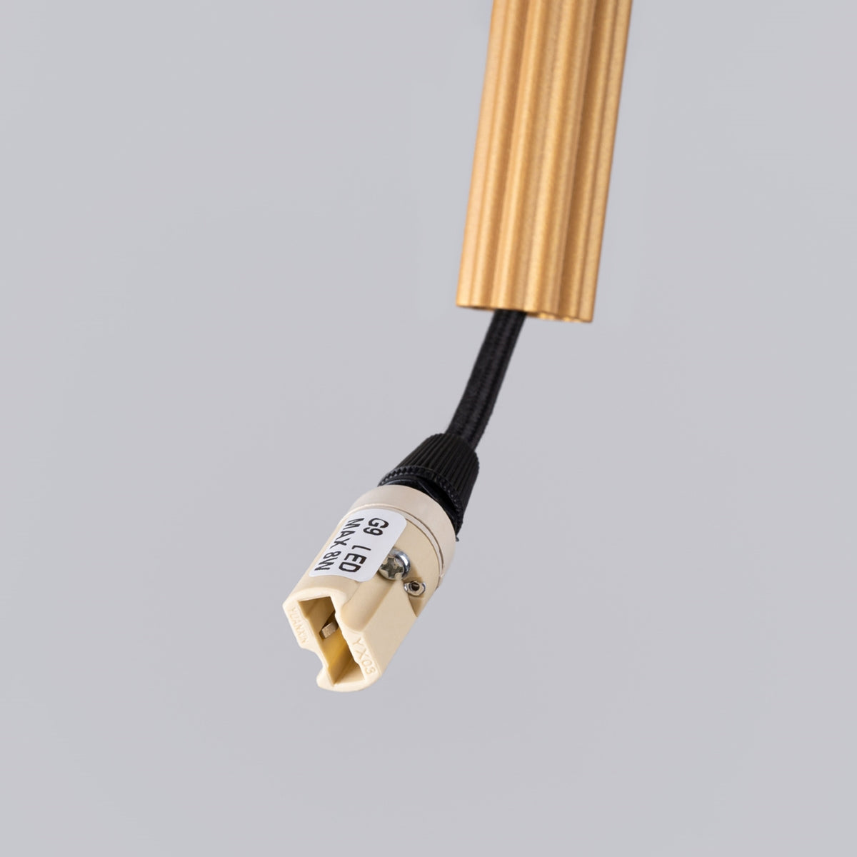 Pendellampe ARCHE 3P guld – G9 3 lyskilder stål 20 × 20 × 120 cm IP20