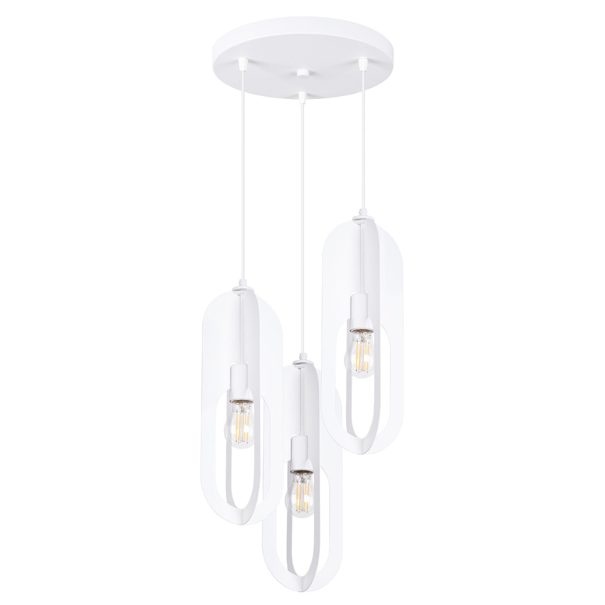 Pendellampe NICUS 1 hvid med 3 lyskilder – 43 × 43 × 130 cm – SL.1361