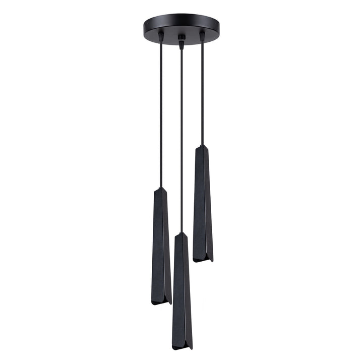 Pendellampe PRYSM 3P sort – G9 3 lyskilder stål195 × 195 × 120 cm IP20
