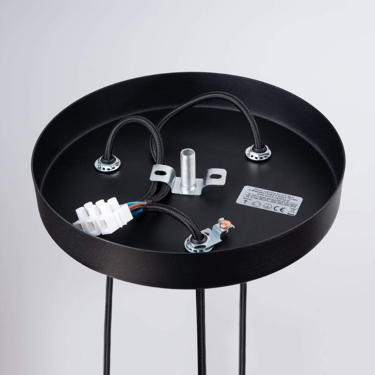 Pendellampe PRYSM 3P sort – G9 3 lyskilder stål195 × 195 × 120 cm IP20