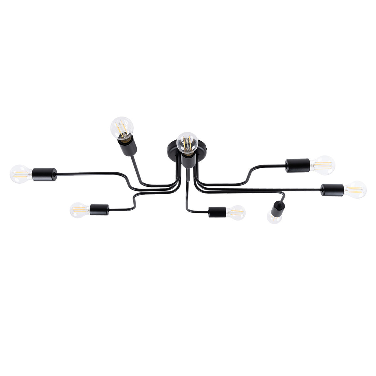 Lysekrone VECTOR 8 sort med 8 lyskilder – 103 × 56 × 15.5 cm – SL.1448