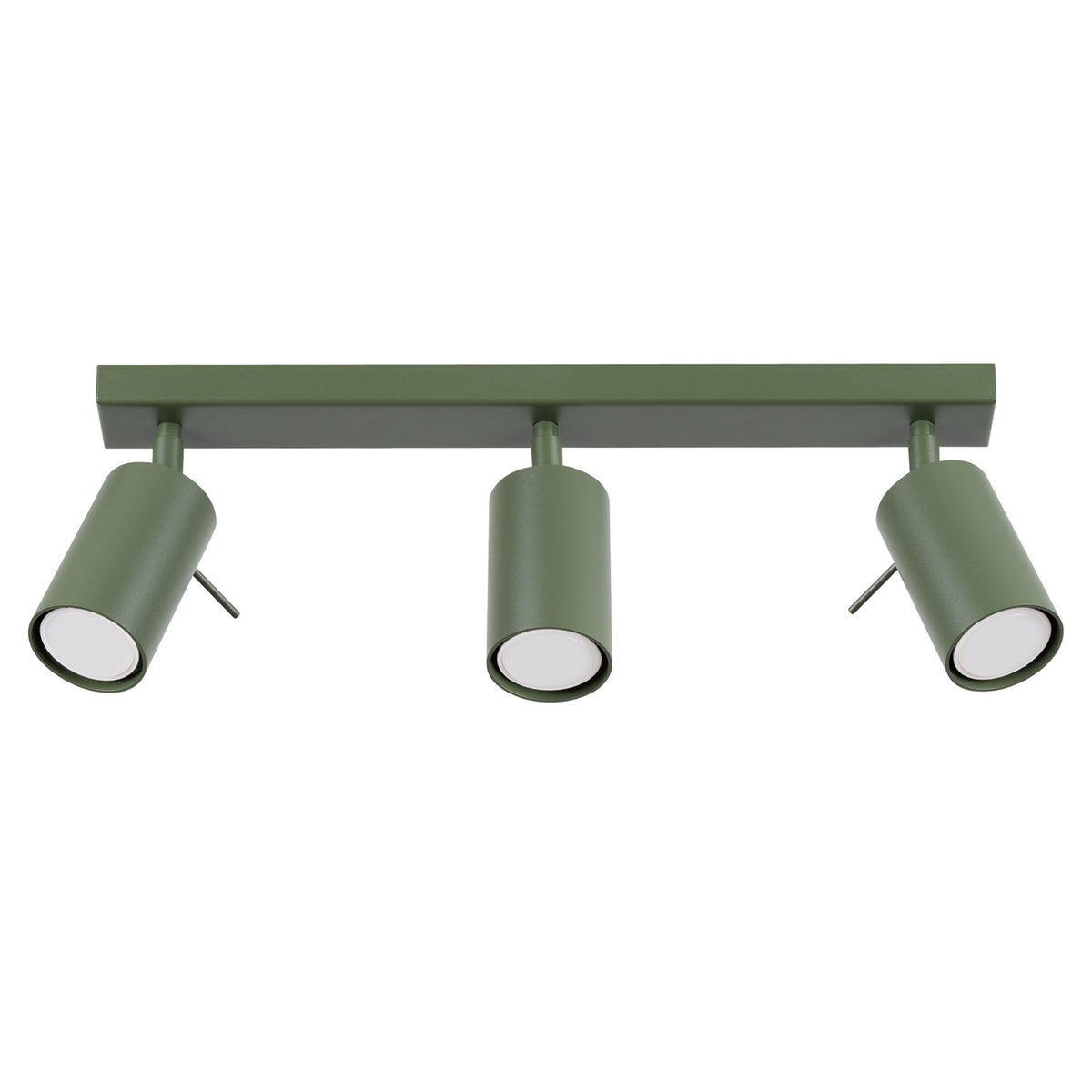 Loftslampe RING 3L olivengrøn – GU10 3 lyskilder stål 45 × 6 × 17 cm IP20