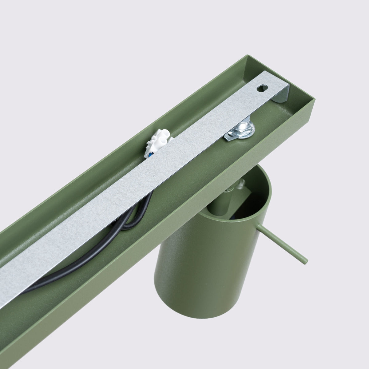 Loftslampe RING 4L olivengrøn – GU10 4 lyskilder stål 81 × 6 × 17 cm IP20
