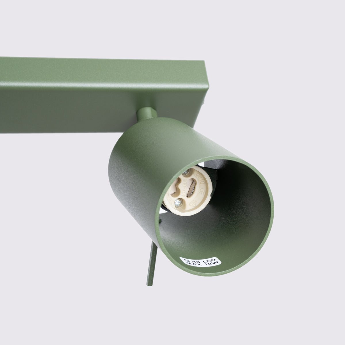 Loftslampe RING 4L olivengrøn – GU10 4 lyskilder stål 81 × 6 × 17 cm IP20