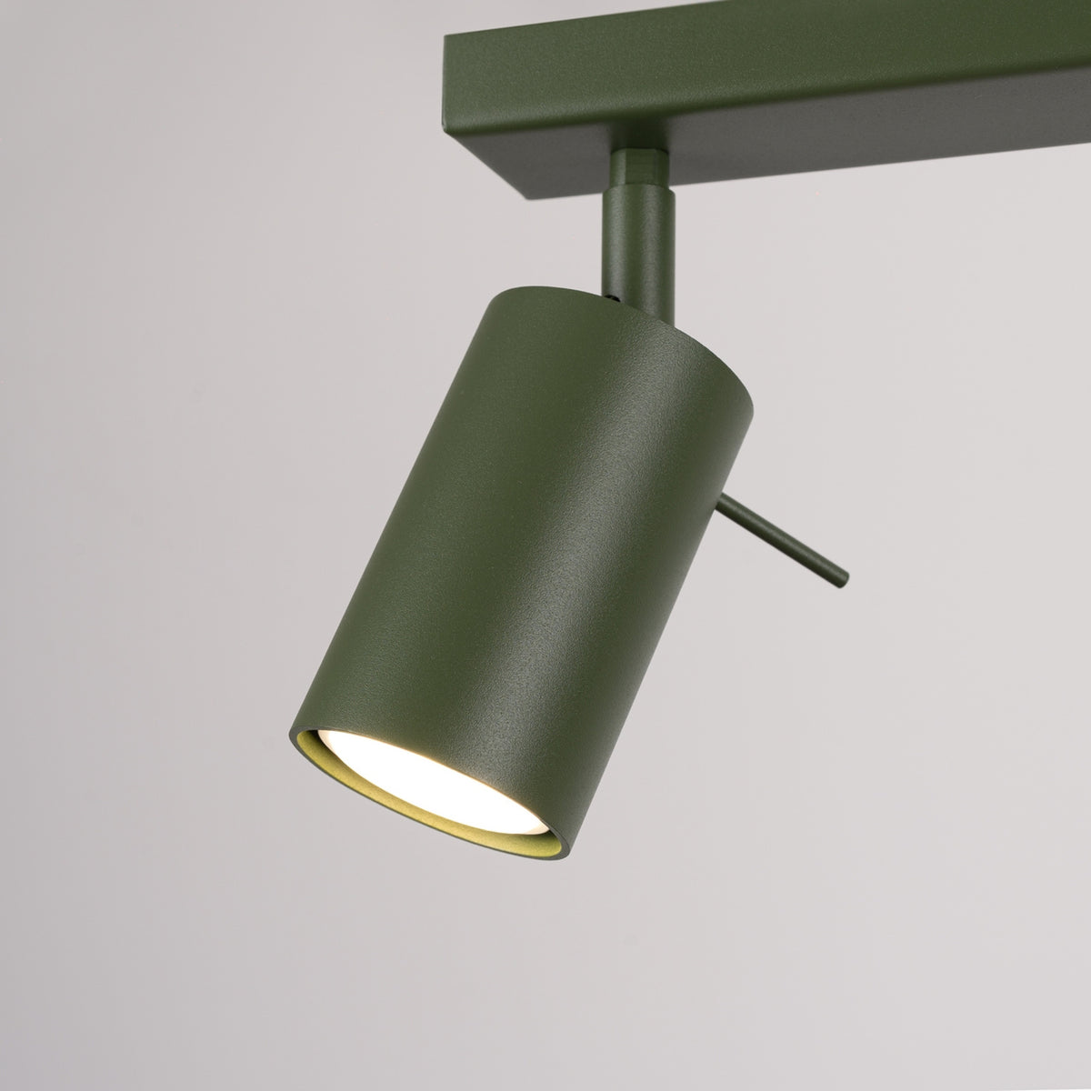 Loftslampe RING 4L olivengrøn – GU10 4 lyskilder stål 81 × 6 × 17 cm IP20