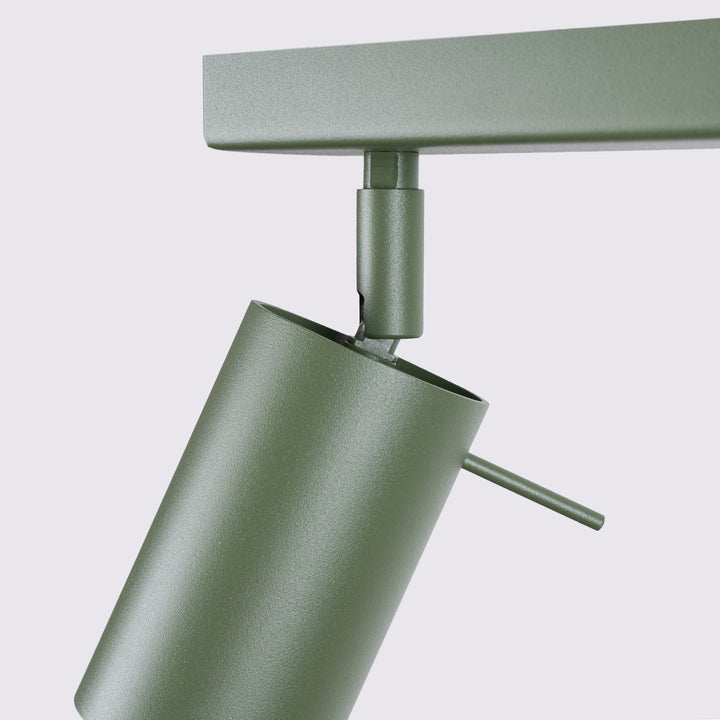 Loftslampe RING 4L olivengrøn – GU10 4 lyskilder stål 81 × 6 × 17 cm IP20