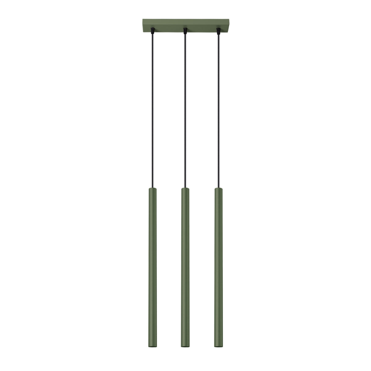 Pendellampe PASTELO 3L olivengrøn – G9 3 lyskilder stål 30 × 5 × 94 cm IP20