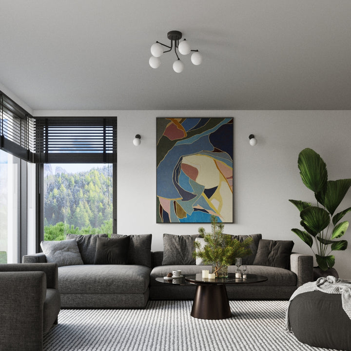 Lysekrone ASTRAL 3 sort med 3 lyskilder – 62 × 62 × 29 cm – SL.1662
