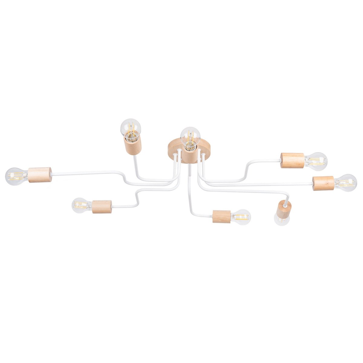 Lysekrone TIMBO 8 hvid med 8 lyskilder – 100 × 60 × 16.5 cm – SL.1667