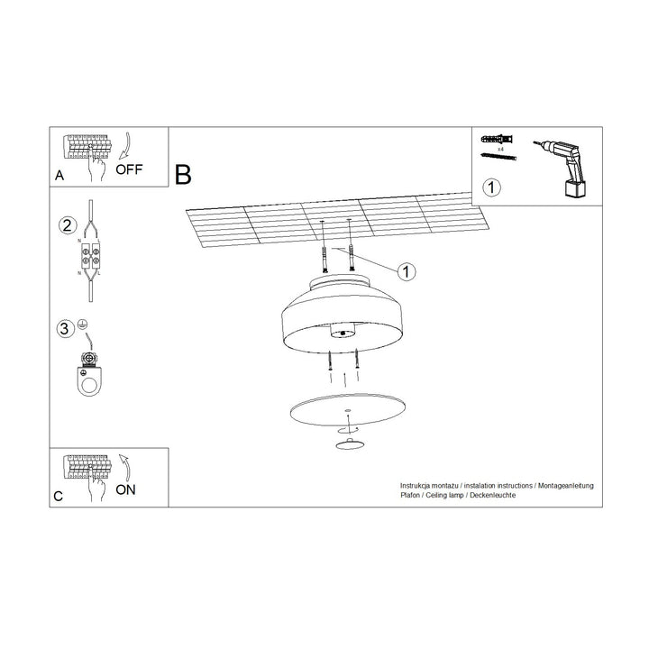 Loftslampe OMIQ beige