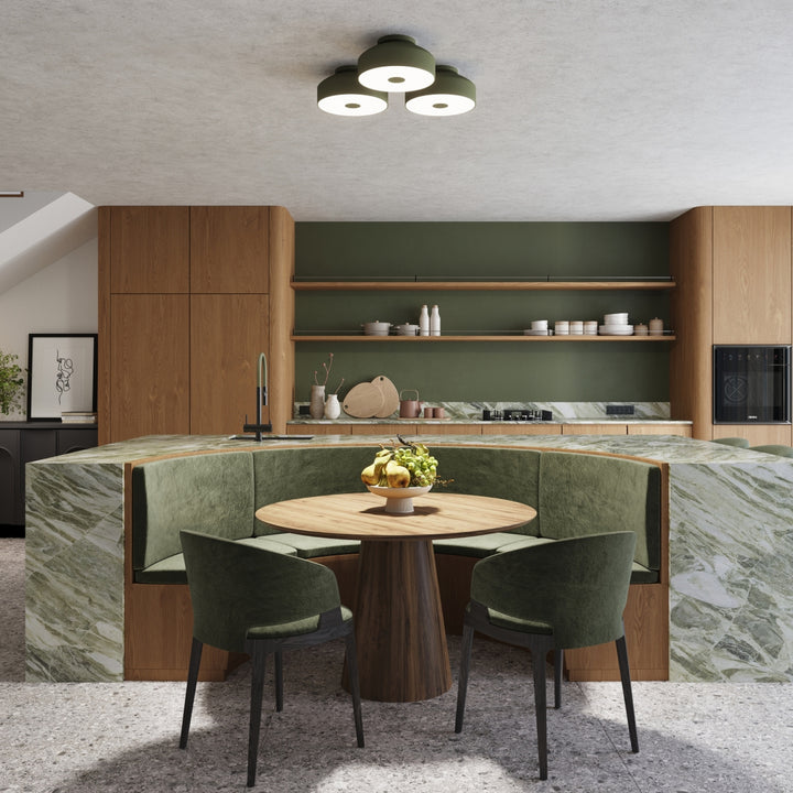 Loftlampe OMIQ olivengrøn