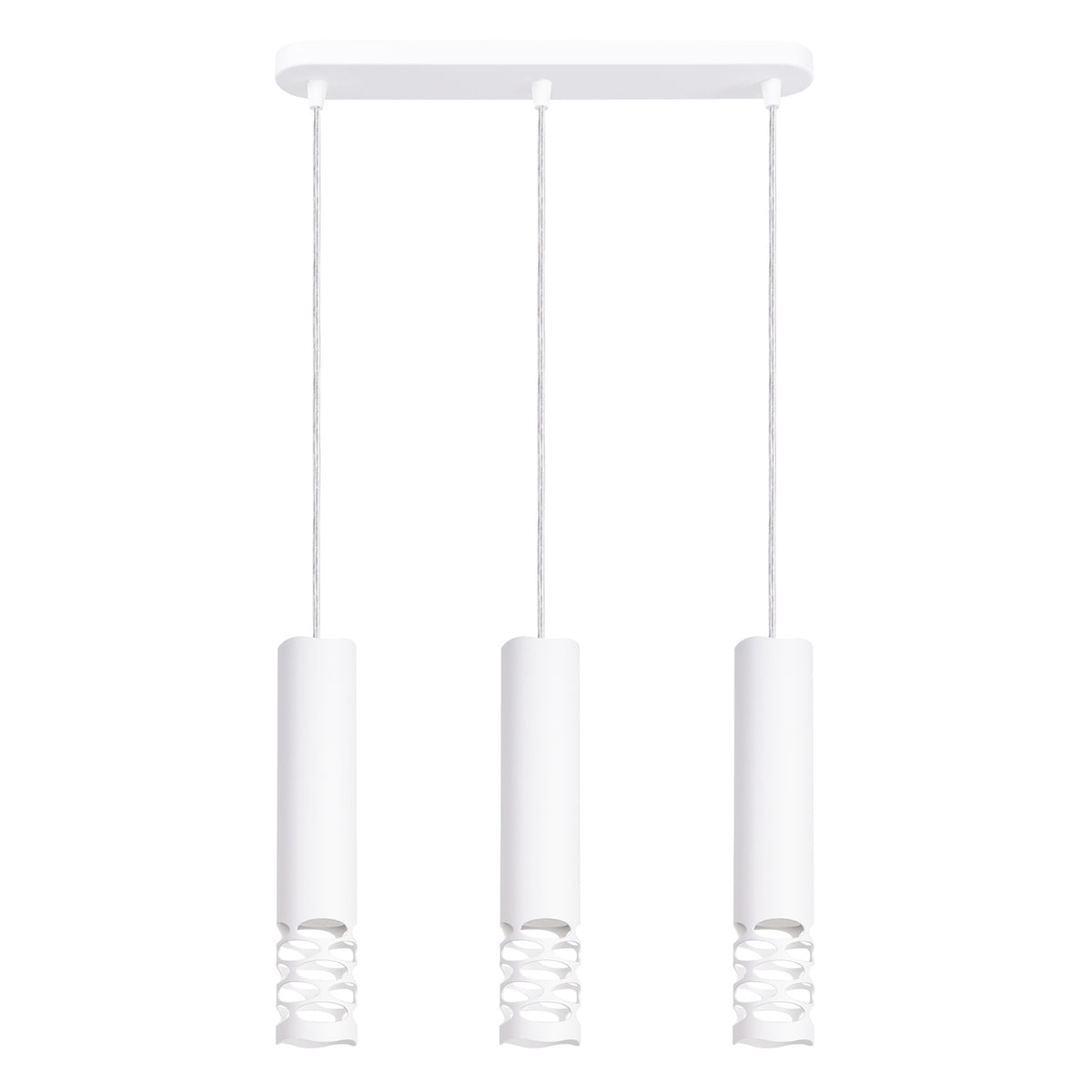Pendellampe LIRO 3L hvid – GU10 3 lyskilder stål 40 × 6 × 125 cm IP20