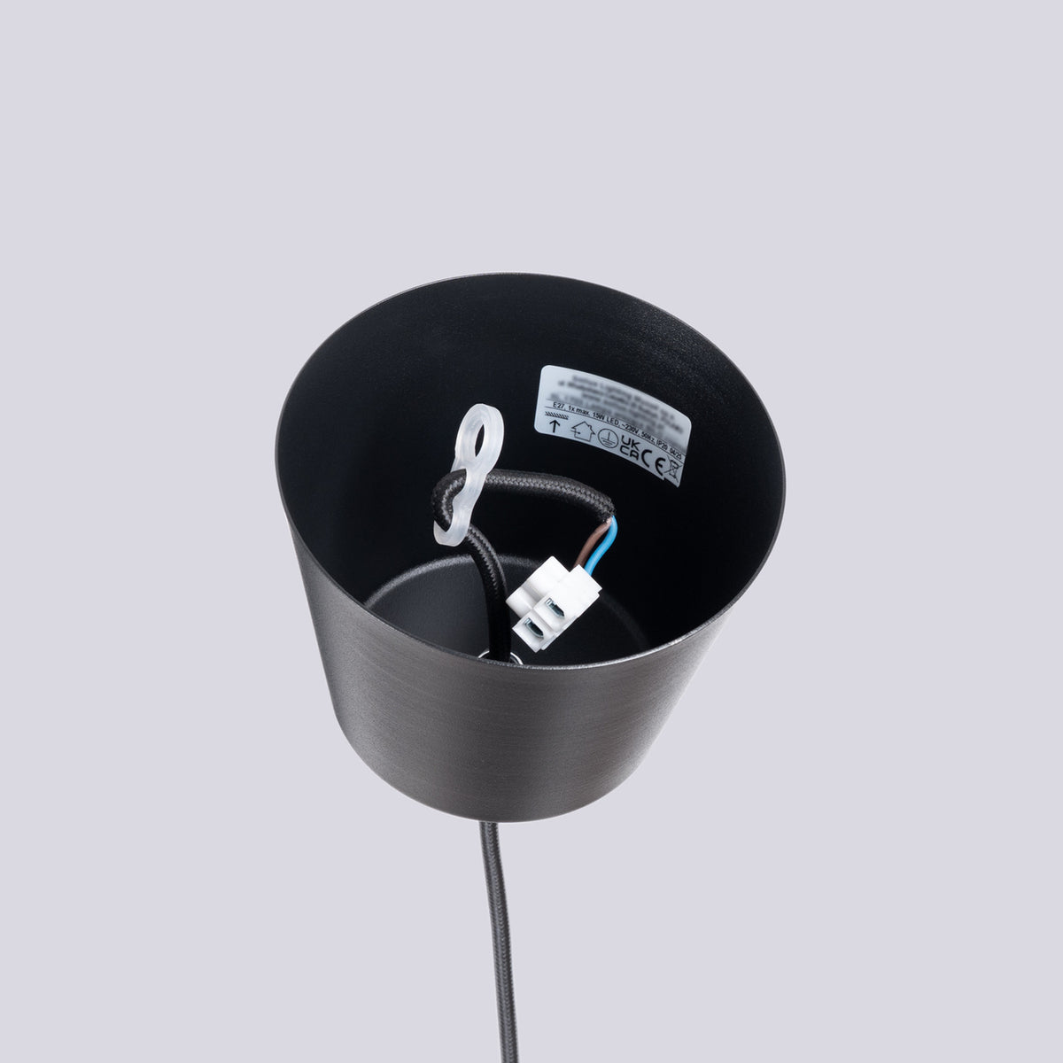Pendellampe BILO sort – Stål – E27