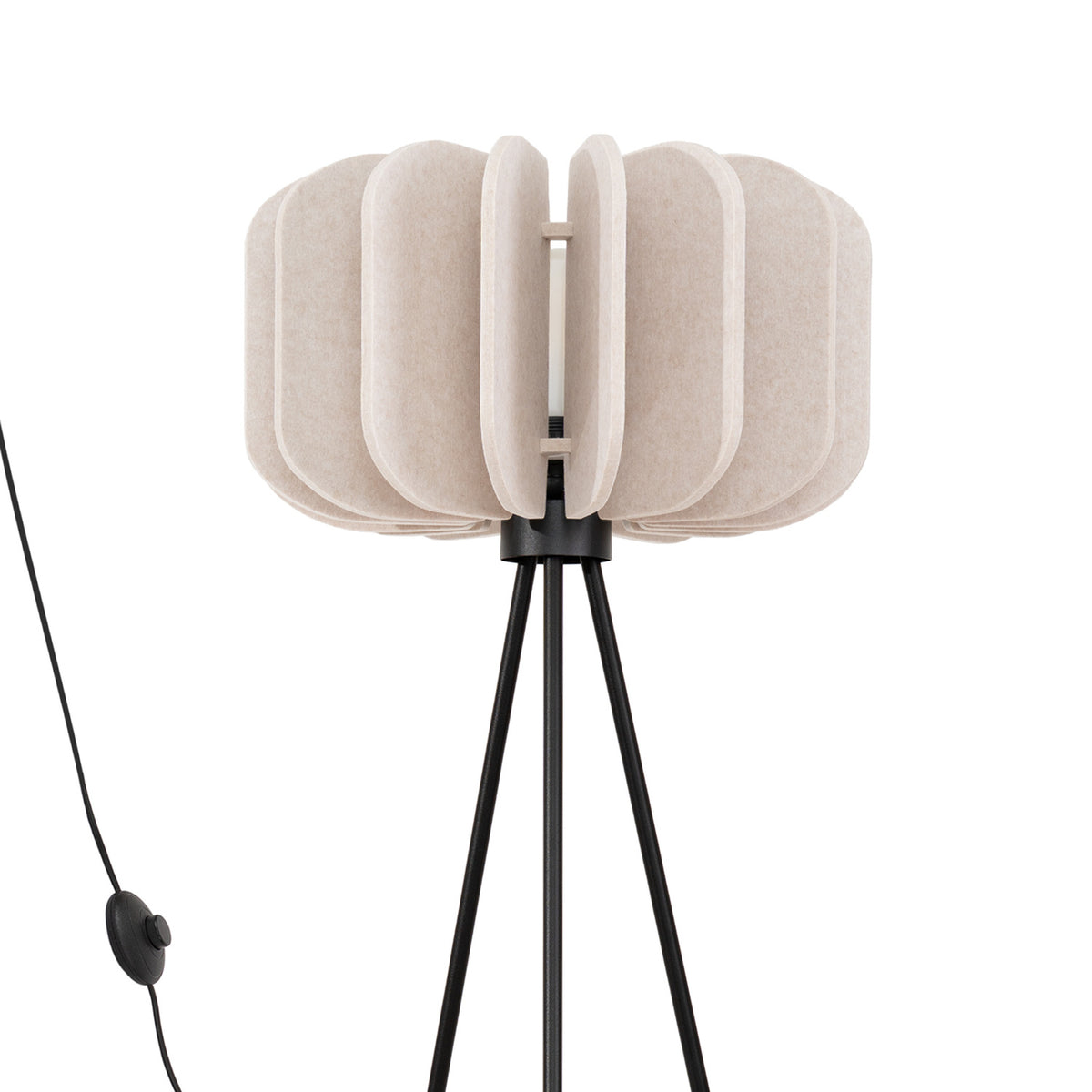 Gulvlampe MULA 45 beige med 1 lyskilder – 45 × 45 × 134 cm – SL.1863