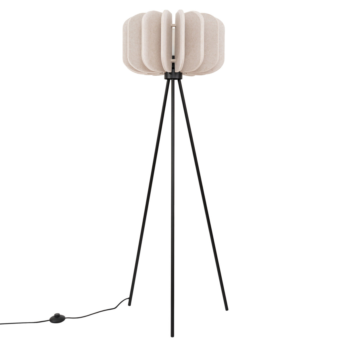 Gulvlampe MULA 45 beige med 1 lyskilder – 45 × 45 × 134 cm – SL.1863