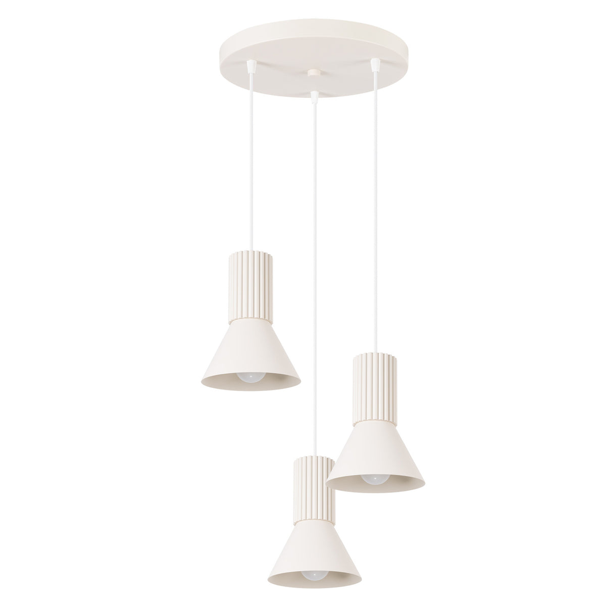 Pendellampe ESTRIA 3P beige med 3 lyskilder – 30 × 30 × 120 cm – SL.1871