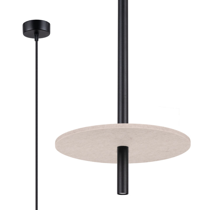 Pendellampe FELTRO 1 sort/beige – SL.1879