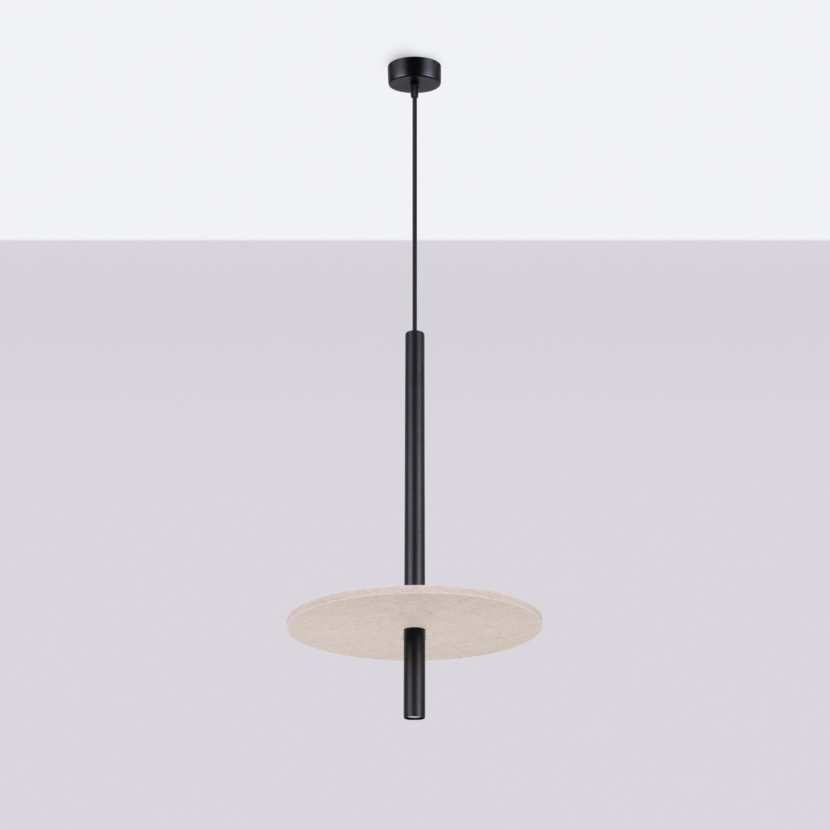 Pendellampe FELTRO 1 sort/beige – SL.1879