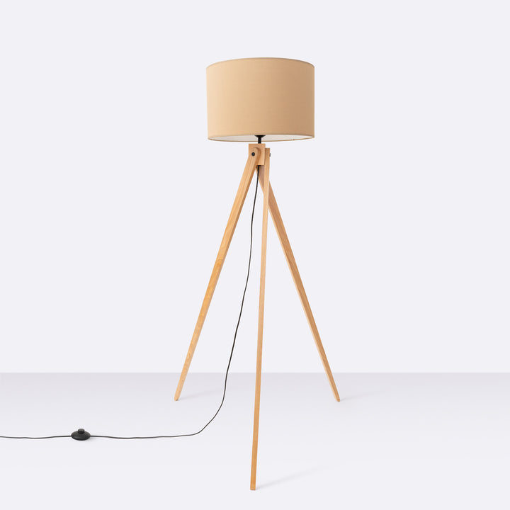 Gulvlampe NATT beige med 1 lyskilder – 77 × 77 × 140 cm – SL.1905